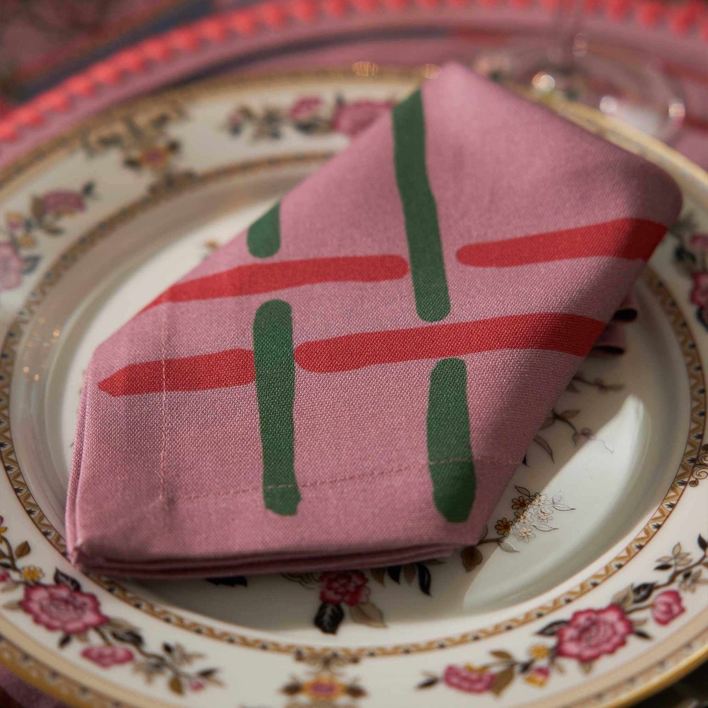 Modern Stripe Cotton Napkins – Set of 6
