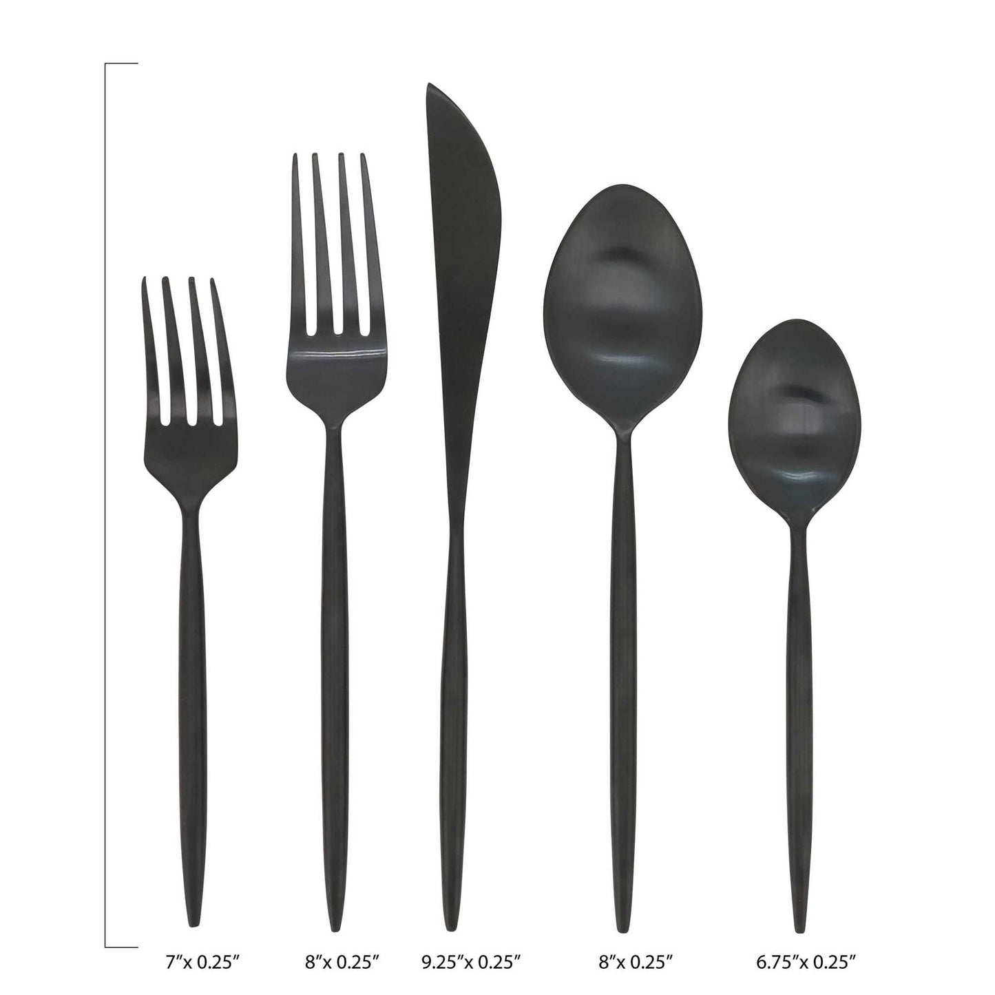 Stainless Steel Flatware: Black