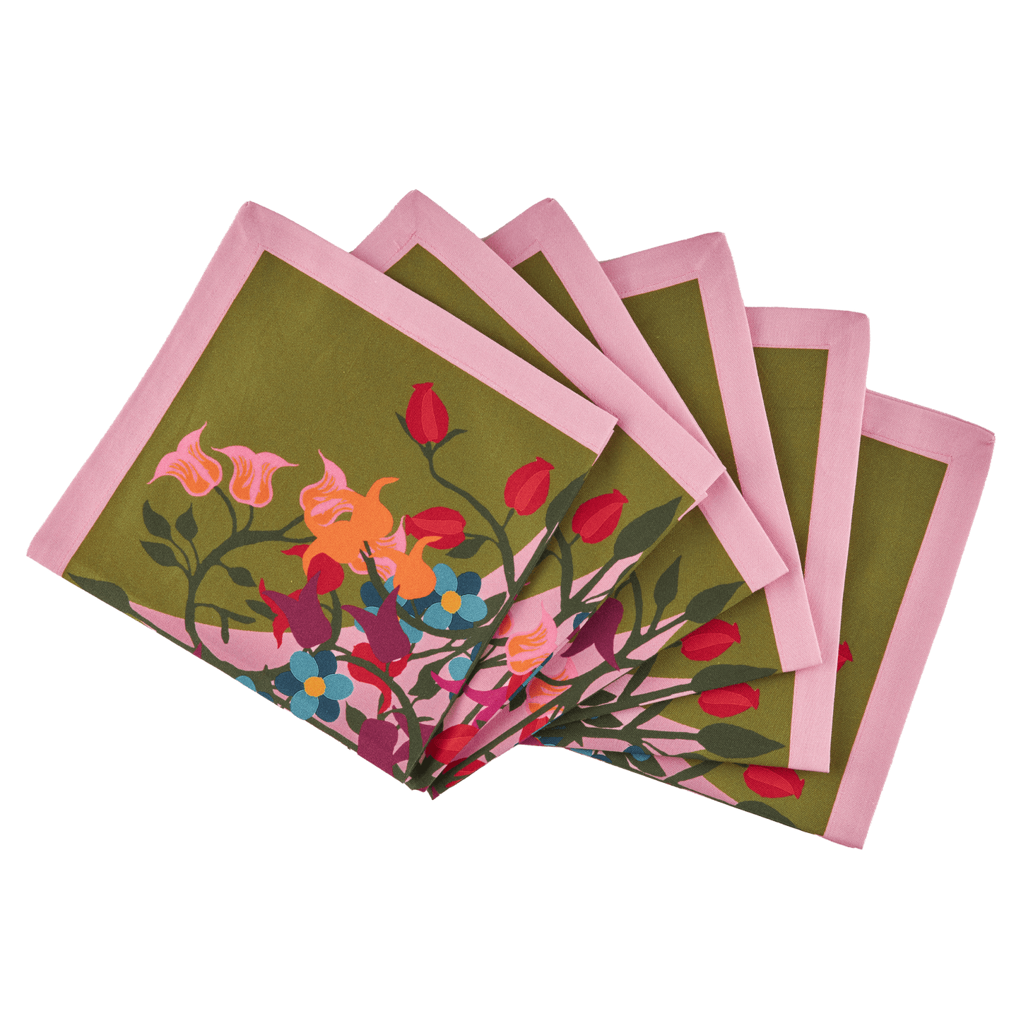 Garden Bloom Cotton Napkins – Set of 6