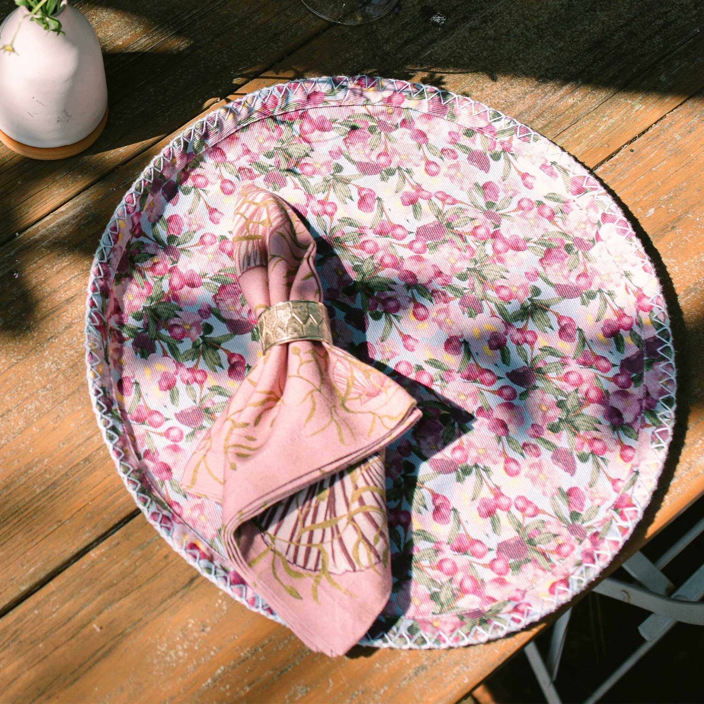 Seashell Botanical Cotton Napkins – Sold individually