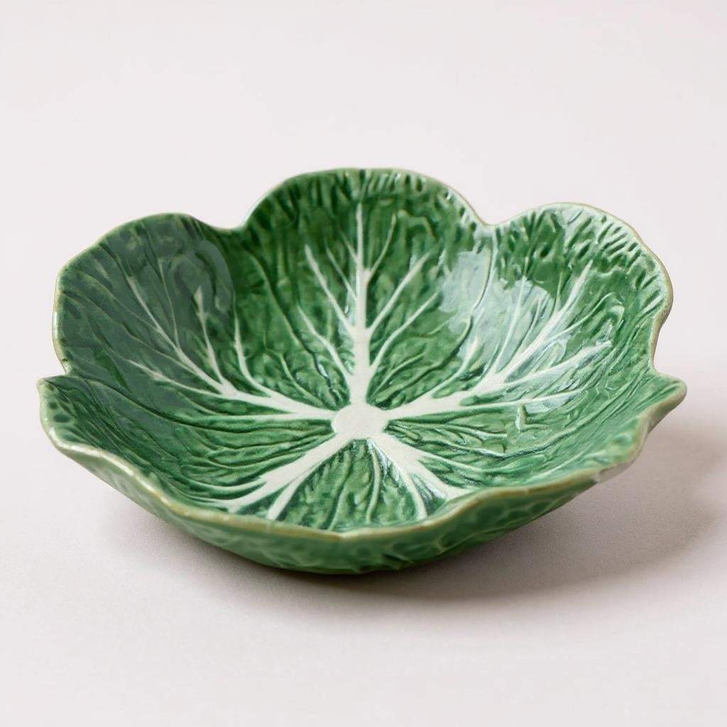 Bordallo Pinheiro Majolica Cabbage Leaf Bowls – Set of 4