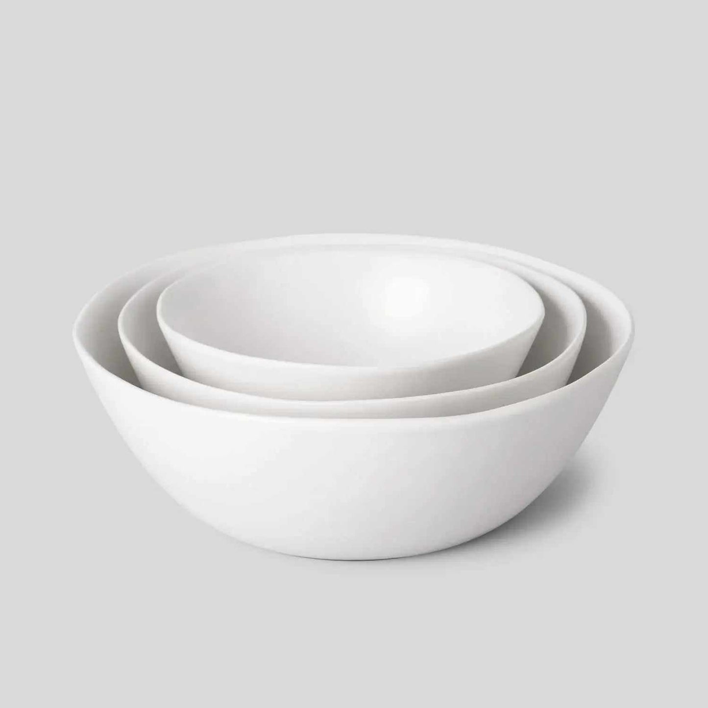The Nested Serving Bowls: Speckled White