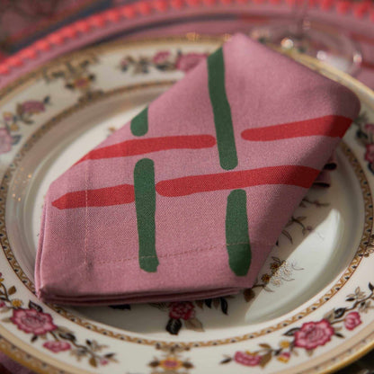 Modern Stripe Cotton Napkins – Set of 6