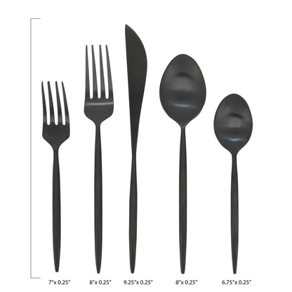 Stainless Steel Flatware: Black