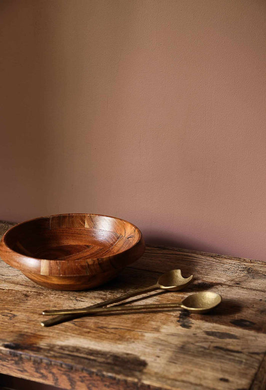 Wooden salad bowl