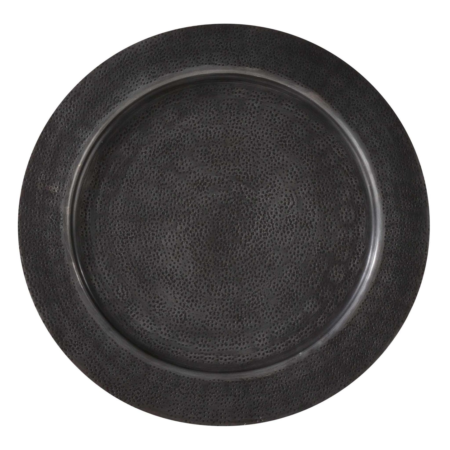 Graphite Hammered Charger Plate