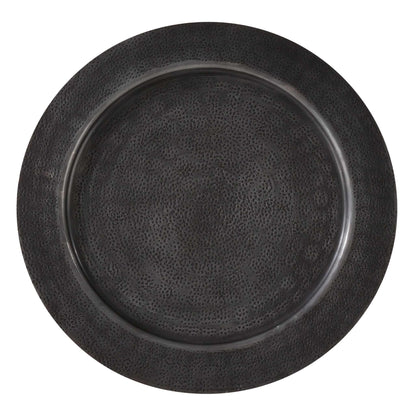 Graphite Hammered Charger Plate