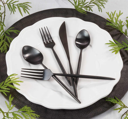 Stainless Steel Flatware: Black