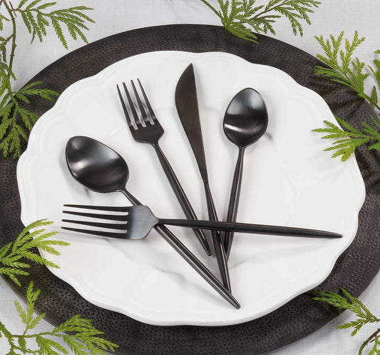 Stainless Steel Flatware: Black