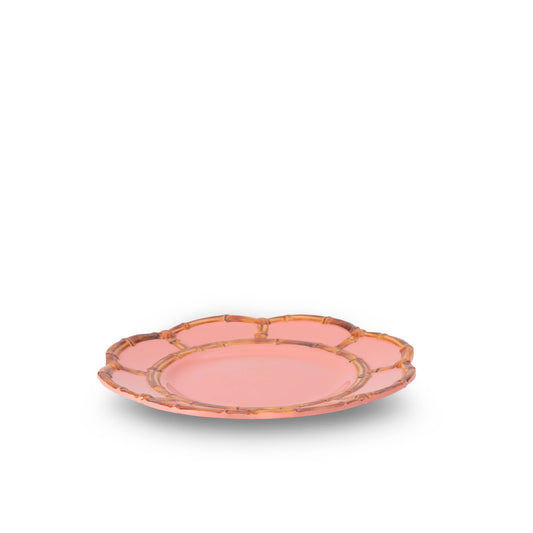 Bamboo Rim Side Plate Salmon rose
