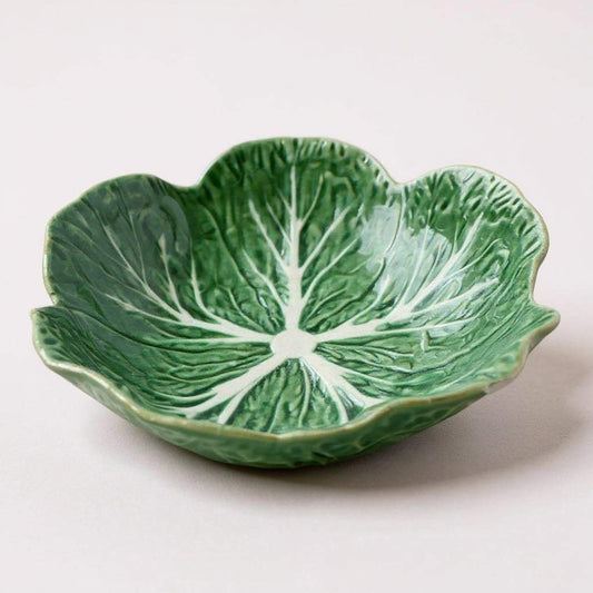 Bordallo Pinheiro Majolica Cabbage Leaf Bowls – Set of 4