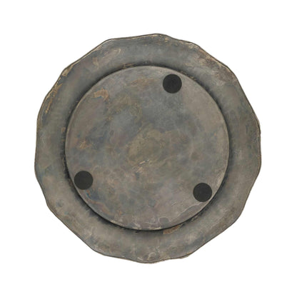 Scallop Edge Hammered Charger: Silver / 13'