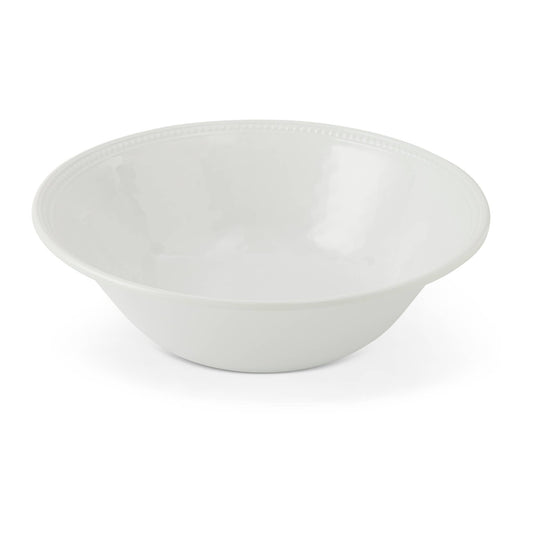 White XL Dotted Edge Melamine Serving Bowl