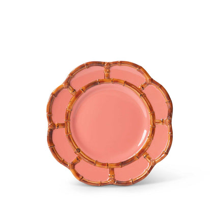 Bamboo Rim Side Plate Salmon rose
