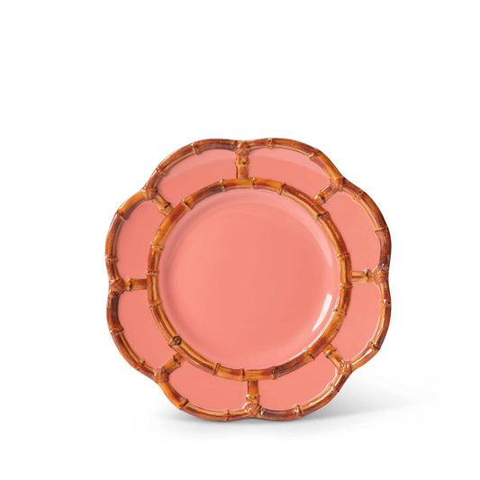 Bamboo Rim Side Plate Salmon rose