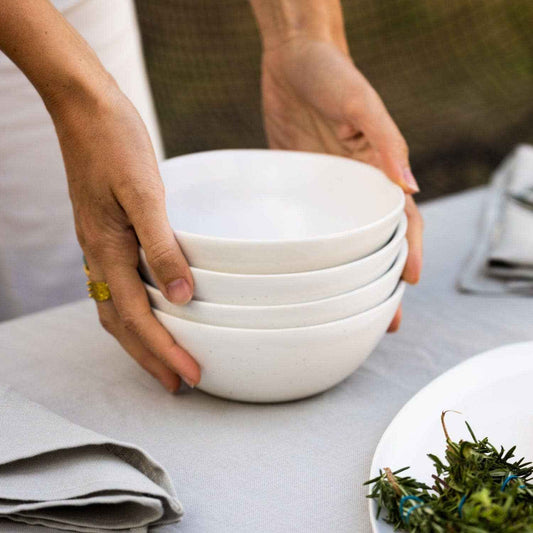 The Breakfast Bowls: Speckled White