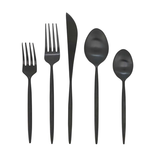 Stainless Steel Flatware: Black